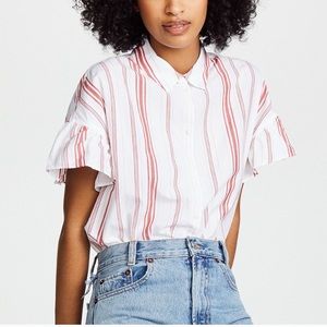 Madewell Red & White Striped Top
